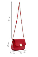 Women's Red Long Strap Patent Leather Crossbody Bag | Derimod
