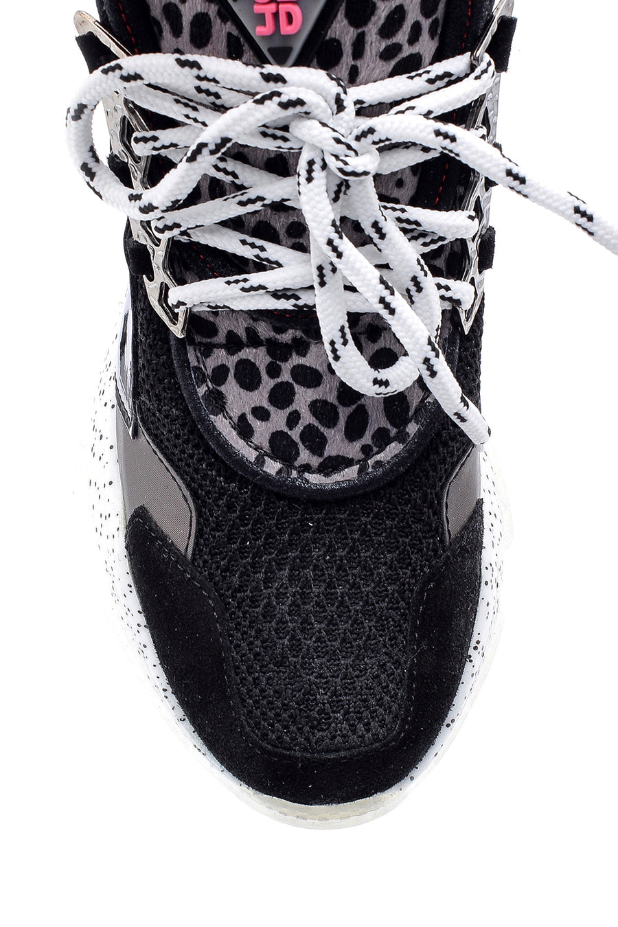 Women's High-Sole Leather Sneaker