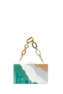 Women's Green Long Chain Strap Mini Box Bag | Derimod