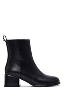 Women's Black Zippered Low Heel Boots | Derimod