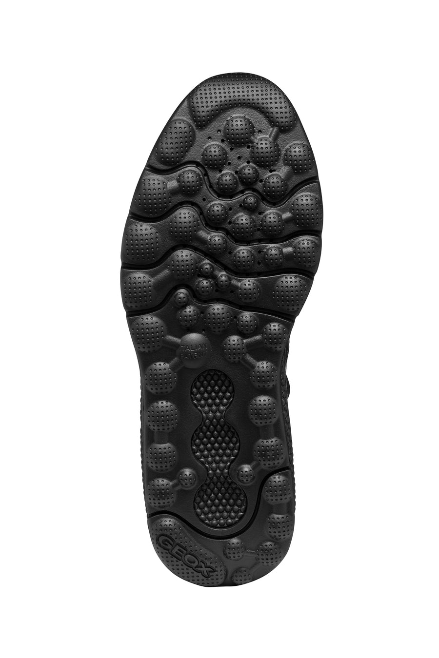 Geox Men's Black Spherica Lace-up Leather Sneaker