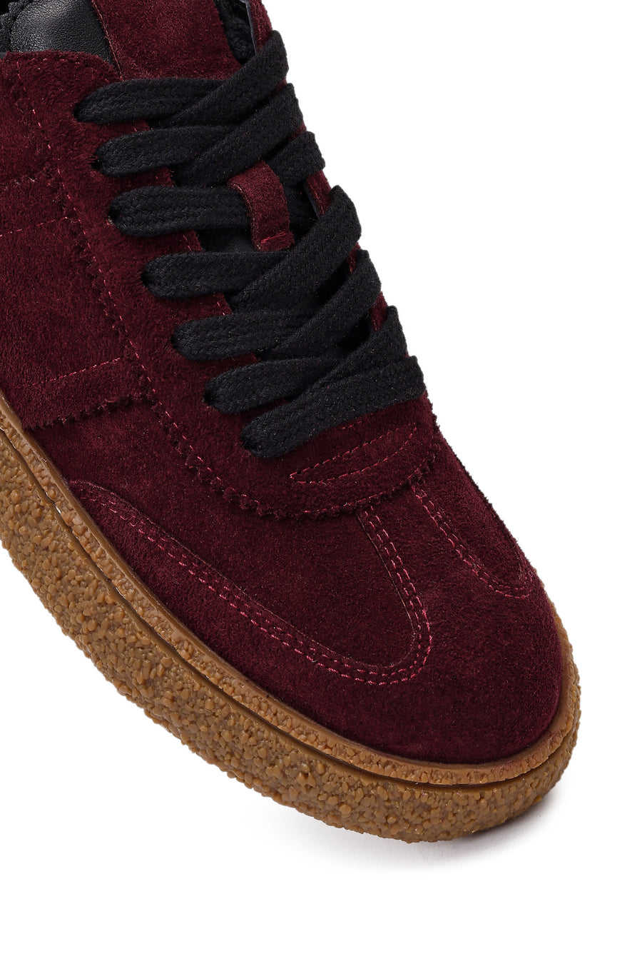 Women's Burgundy Suede Leather Sneaker