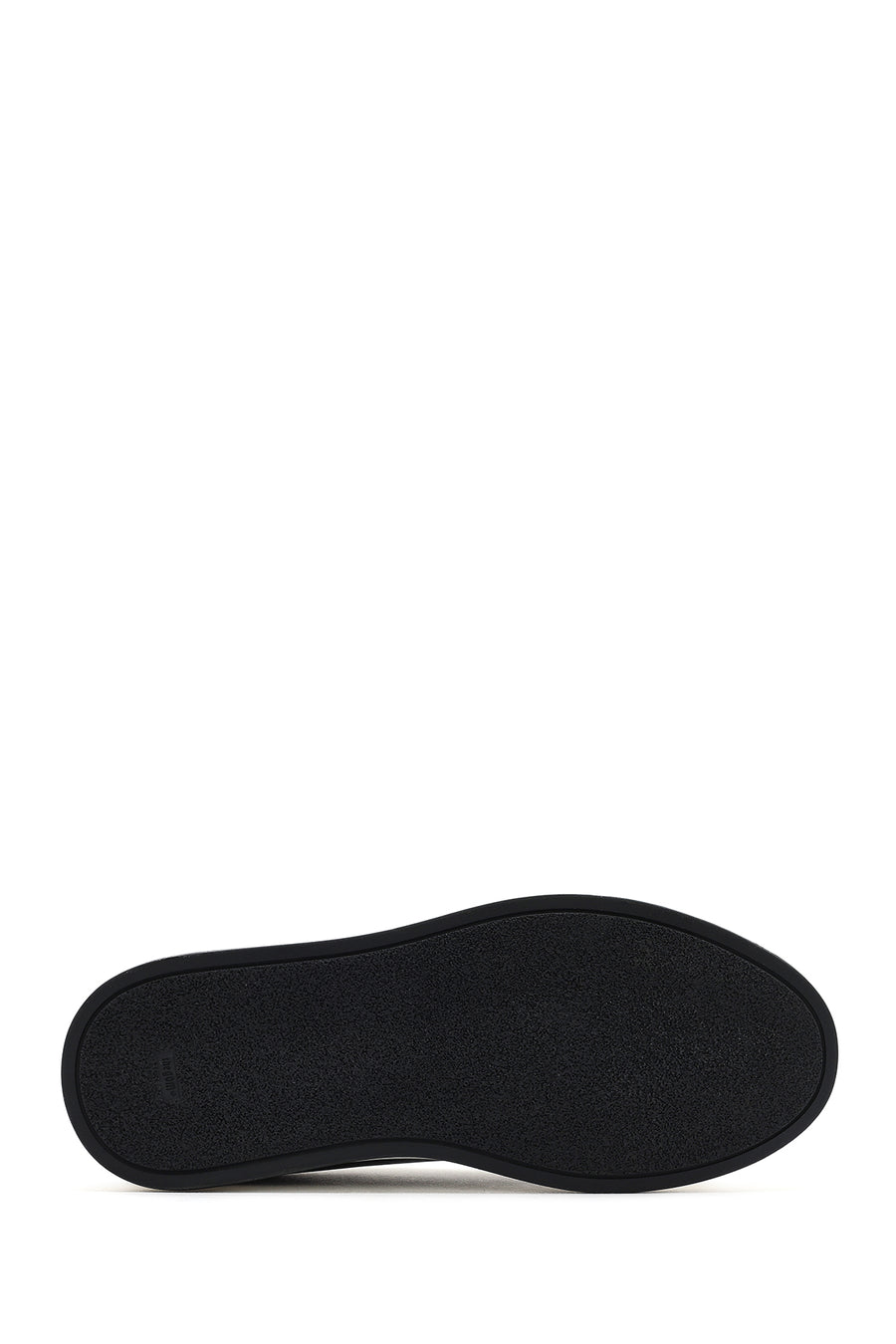 Men's Black Lace-up Leather Sneaker