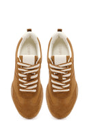 Women's Tan Lace-up Leather Sneaker | Derimod