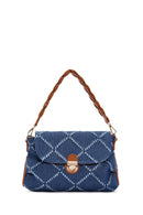 Women's Blue Long Strap Jean Fabric Shoulder Bag | Derimod