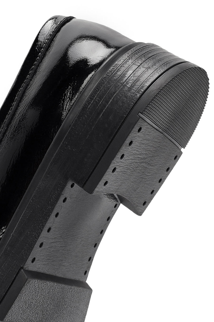 Women's Black Patent Leather Moccasin Loafer