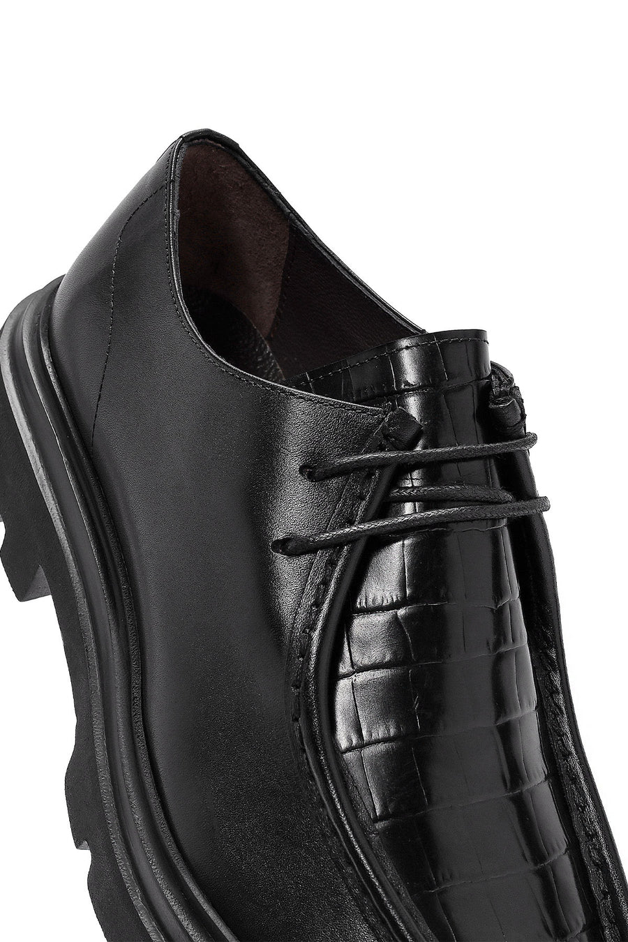 Men's Black Lace-up Leather Casual Shoes