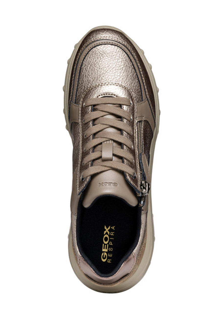 
Women Women Mink Spherica Lace-Up Thick Sole Leather Sneaker
