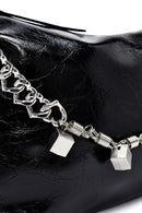 Women's Black Long Strap Chain Detailed Shoulder Bag | Derimod
