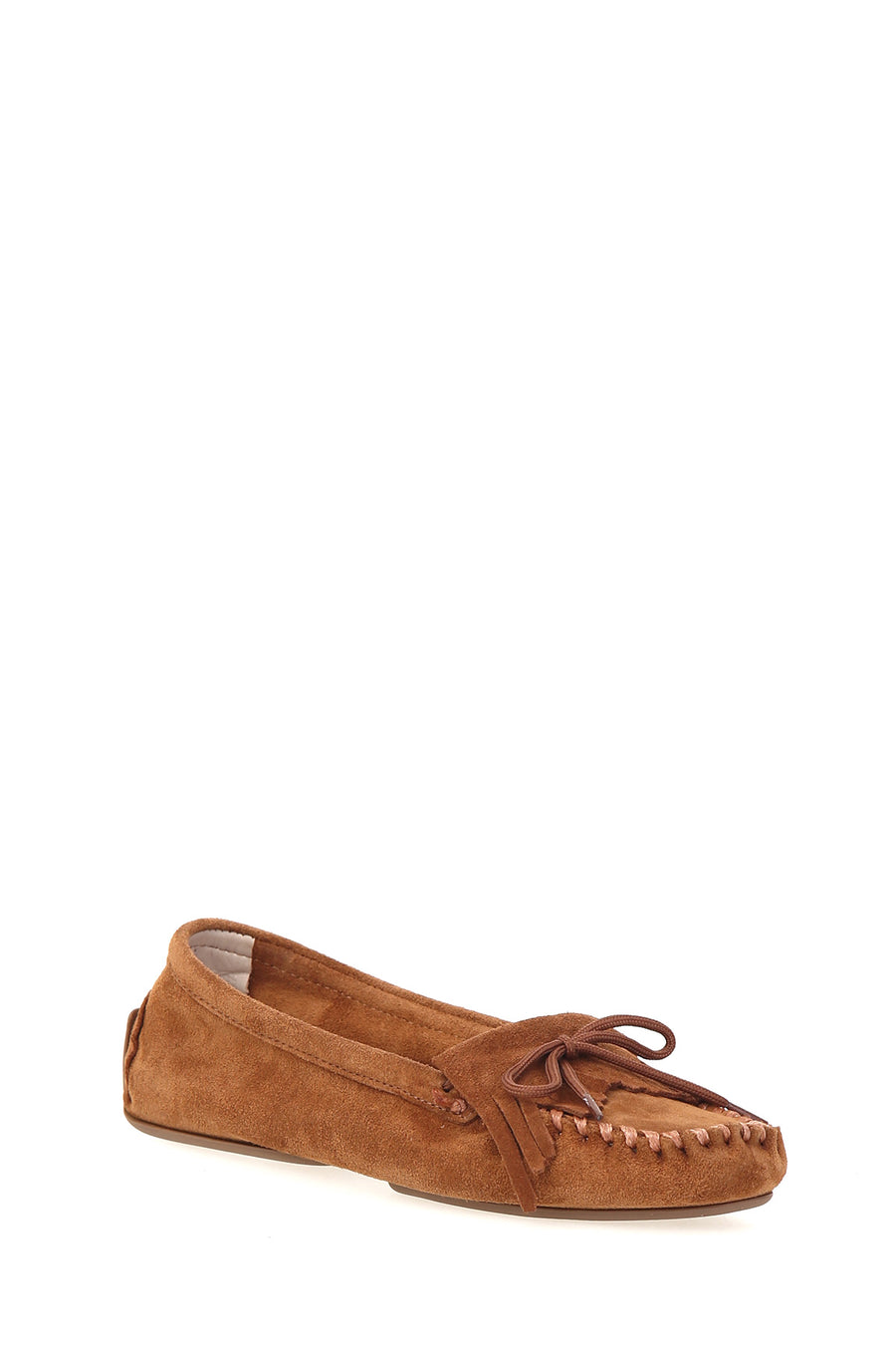Suede Tan Women's Leather Loafer 18SFD280710 | Derimod
