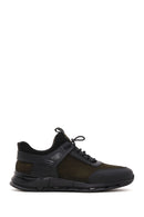 Men's Khaki Lace-Up Nubuck Leather Sneaker | Derimod