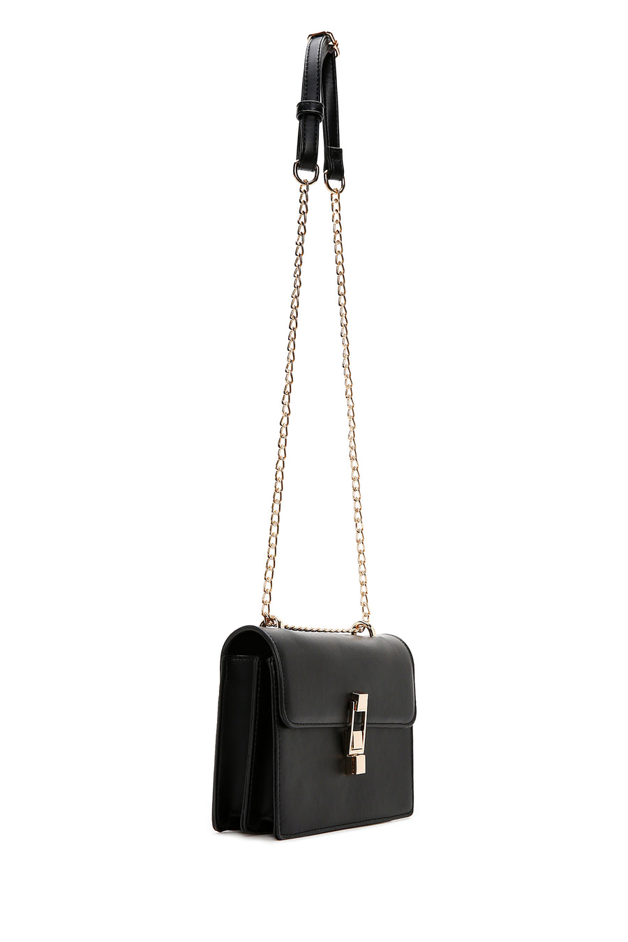 Women's Black Long Chain Strap Crossbody Bag