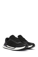 Men's Black Lace-Up Fabric Sneakers | Derimod