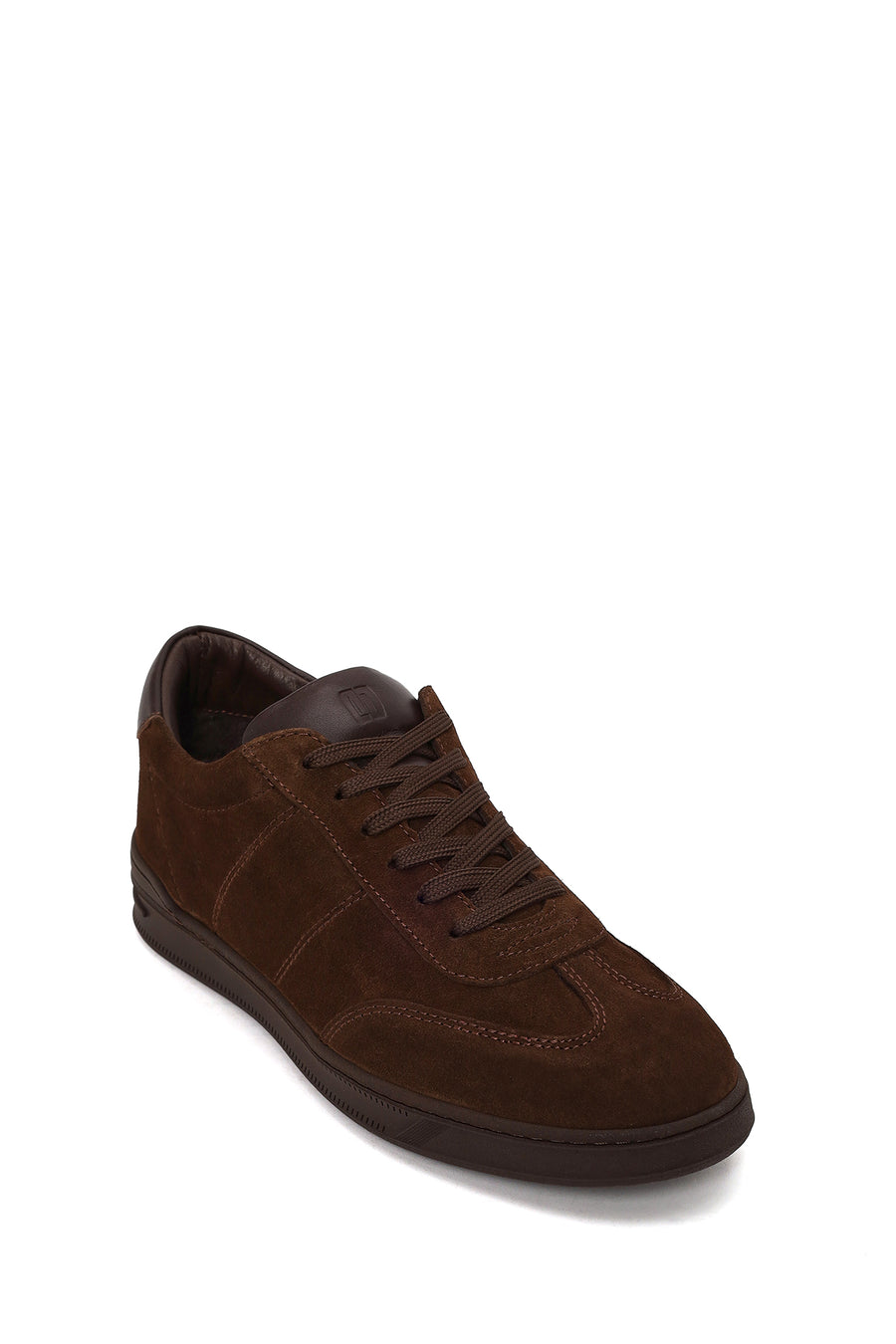 Erkek Kahverengi Bağcıklı Süet Deri Sneaker