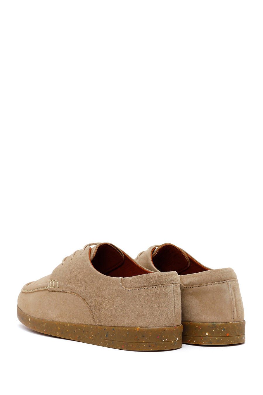 Male Beige Lace-up Suede Casual Shoes
