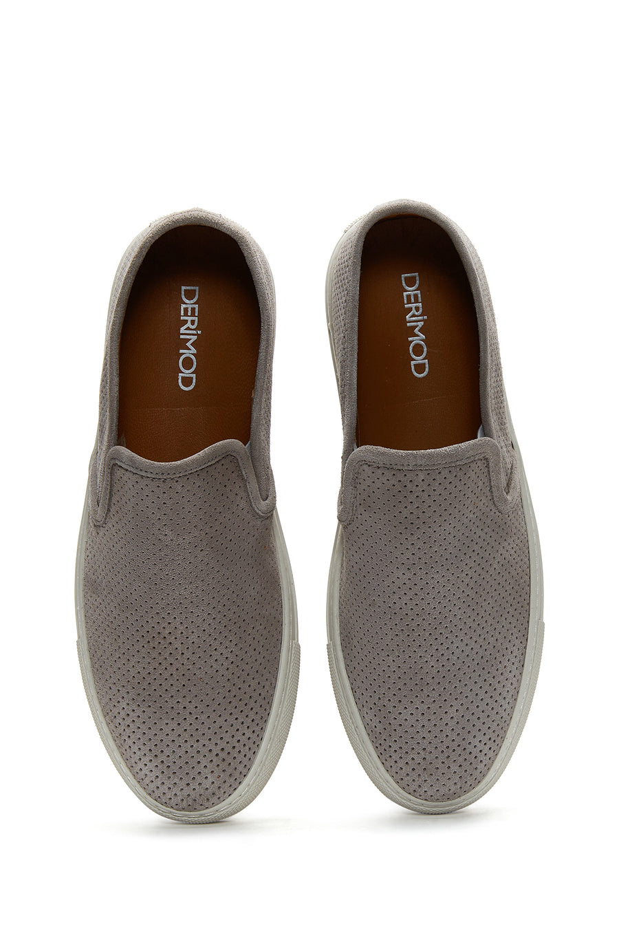 Men's Gray Suede Leather Sports Loafer