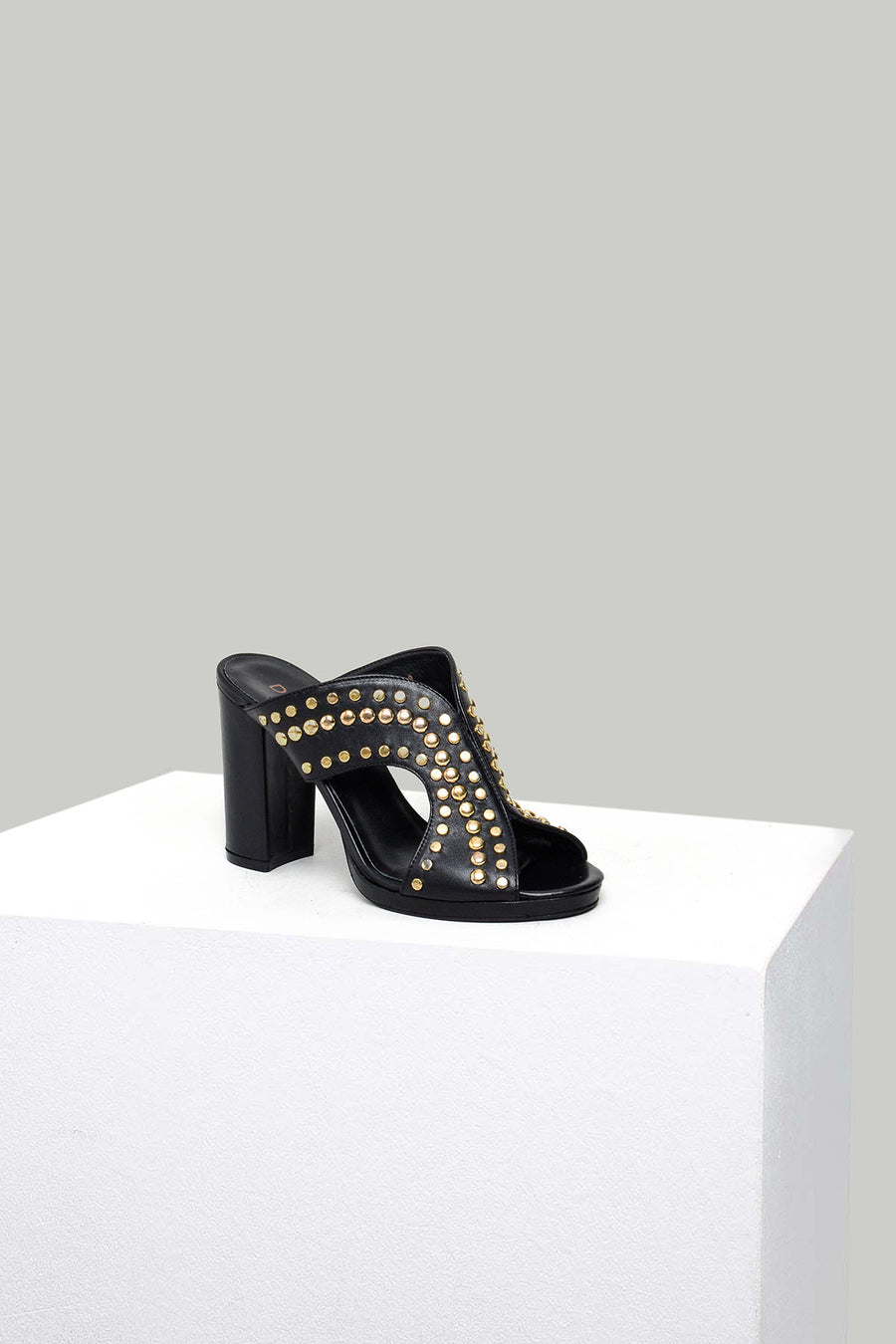 Heeled Women's Leather Slippers