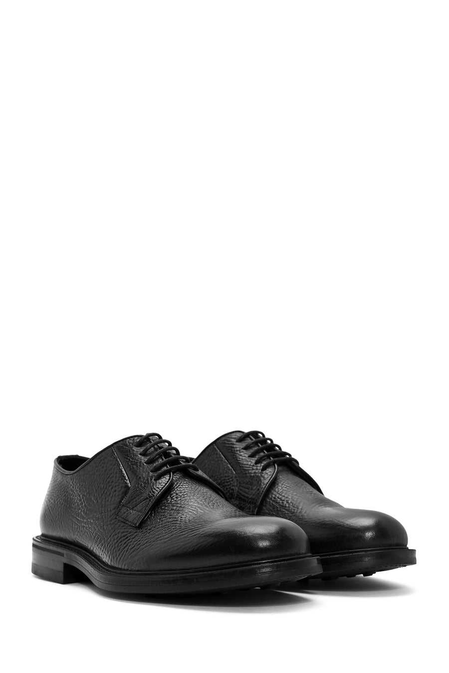 
Men's Black Lace-Up Leather Classic Shoes
