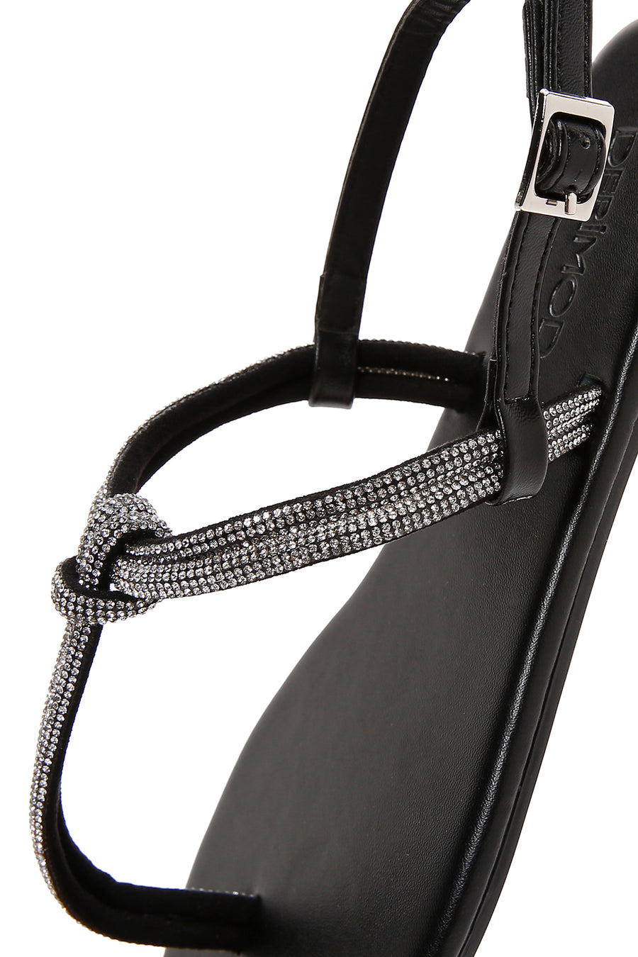Women's Black Stone Flip Flops Sandals