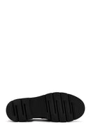 Kadın Siyah Tokalı Kalın Tabanlı Deri Maskülen Loafer | Derimod