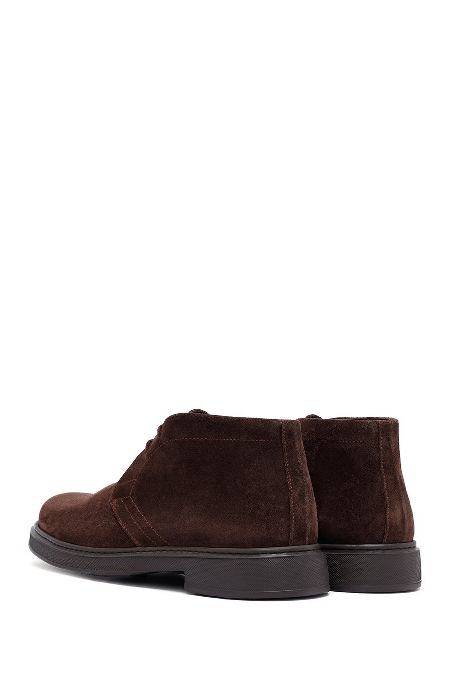 Male Brown Lace-up Suede Boots