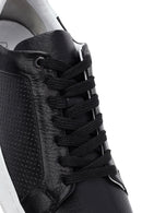 Men's Black Lace-up Leather Sneaker | Derimod