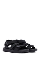 Men's Black Fabric Sandals | Derimod