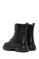 Men's Black Zippered Leather Casual Boots | Derimod