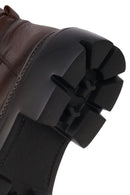Men's Brown Zippered Thick-Soled Leather Boots | Derimod