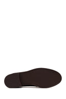 Woman Brown Buckled Suede Masculine Loafer | Derimod