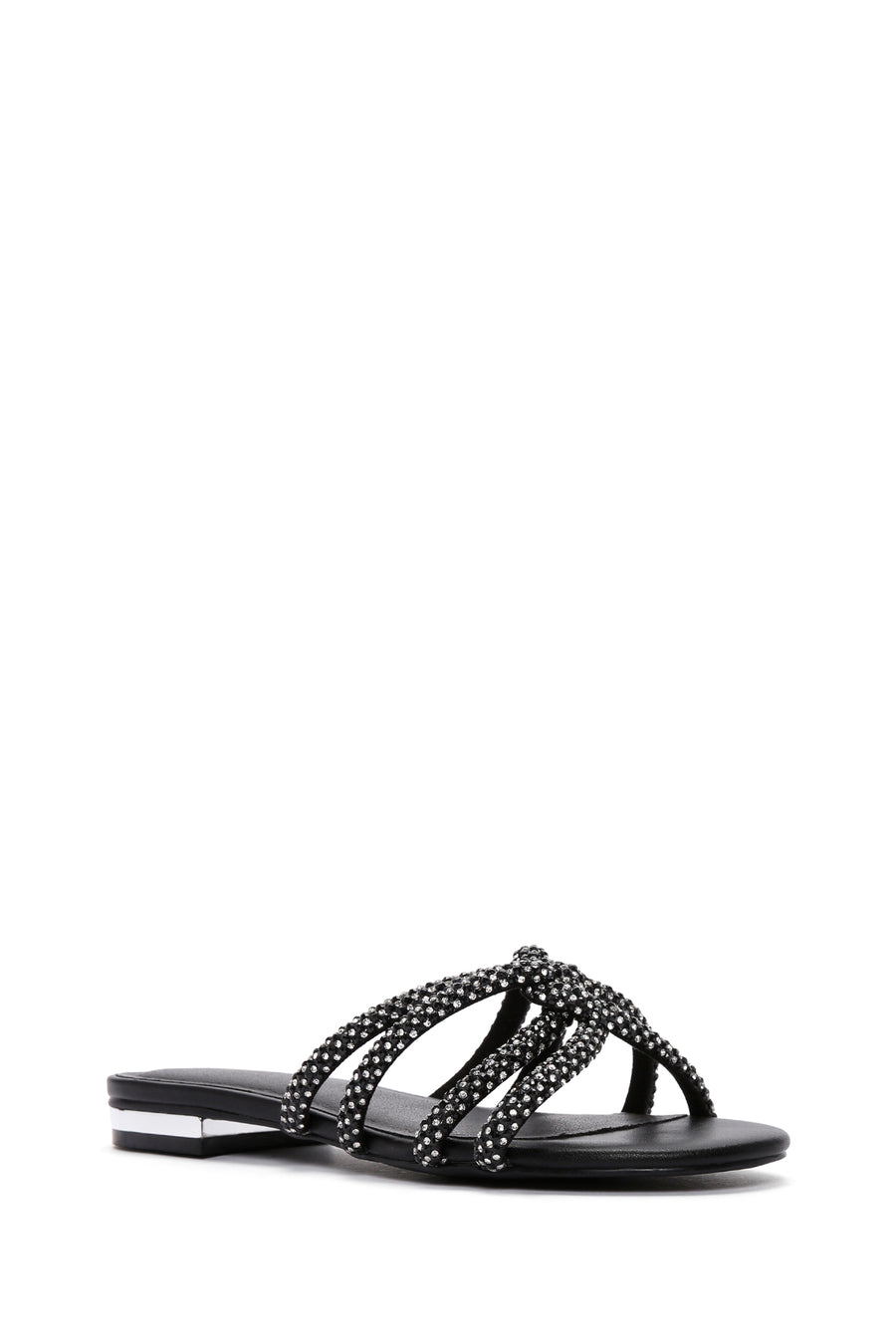 Women's Black Stone Slippers