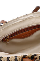 Women's Beige Straw Shoulder Bag | Derimod