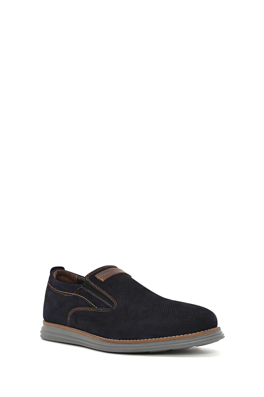 Erkek Lacivert Nubuk Deri Casual Loafer