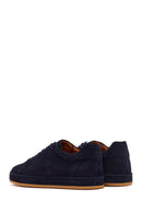 Erkek Lacivert Bağcıklı Süet Deri Sneaker | Derimod