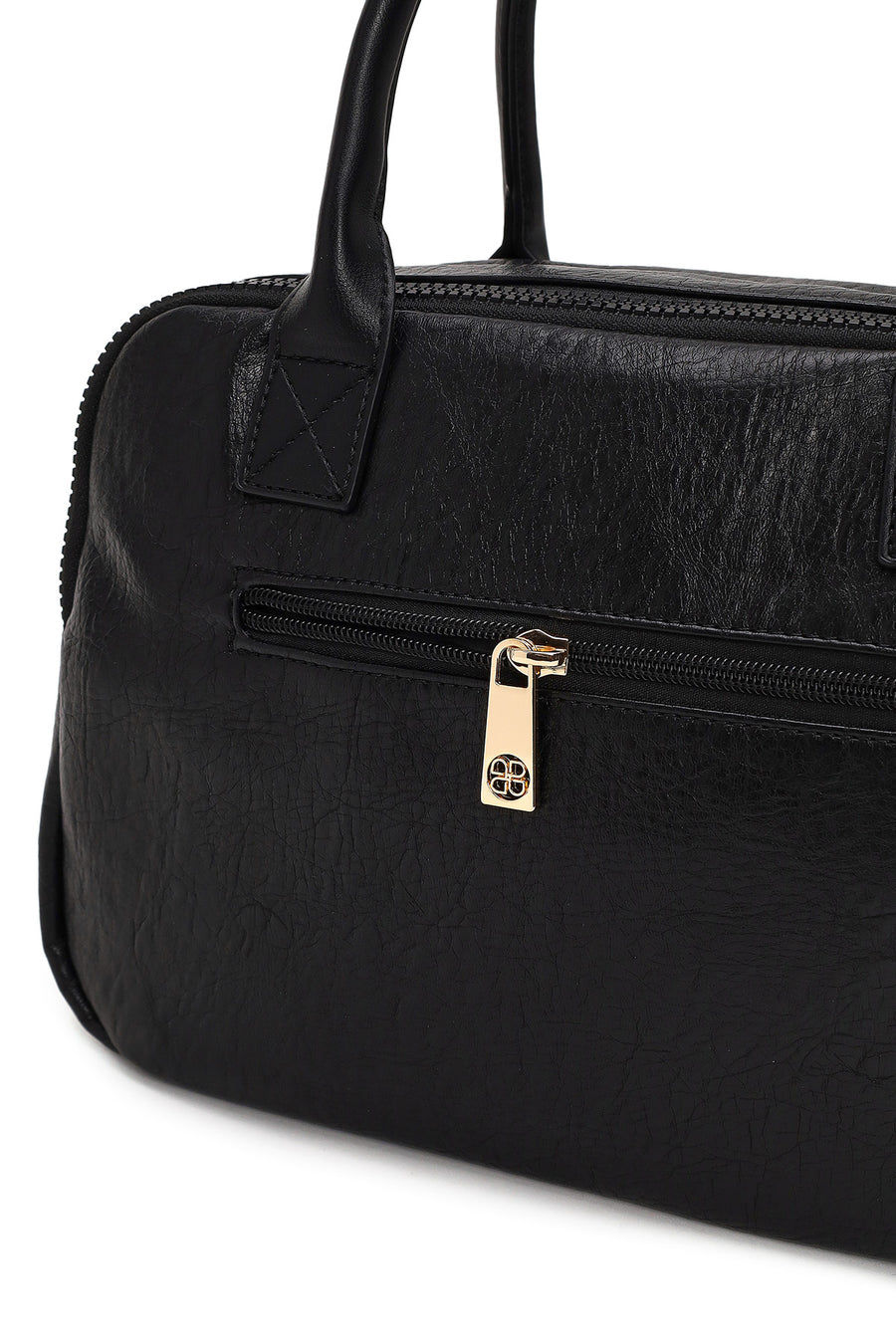 Woman Black Long-Strap Casual Shoulder Bag