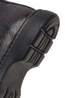 Men's Black Lace-Up Zipper Leather Casual Boot | Derimod