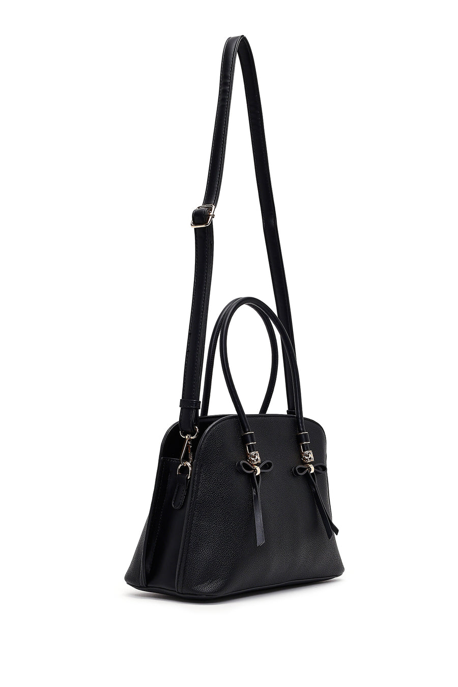 Women's Black Long Strap Classic Handbag