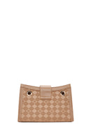 Women's Brown Long Strap Printed Shoulder Bag | Derimod