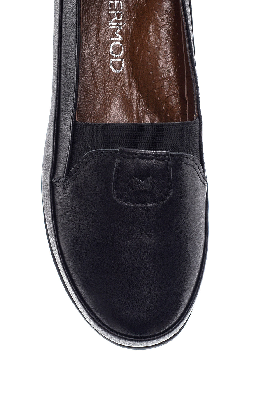 Women's Black Leather Comfort Loafer
