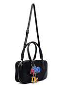 Women's Black Long Strap Accessory Detailed Fabric Handbag | Derimod