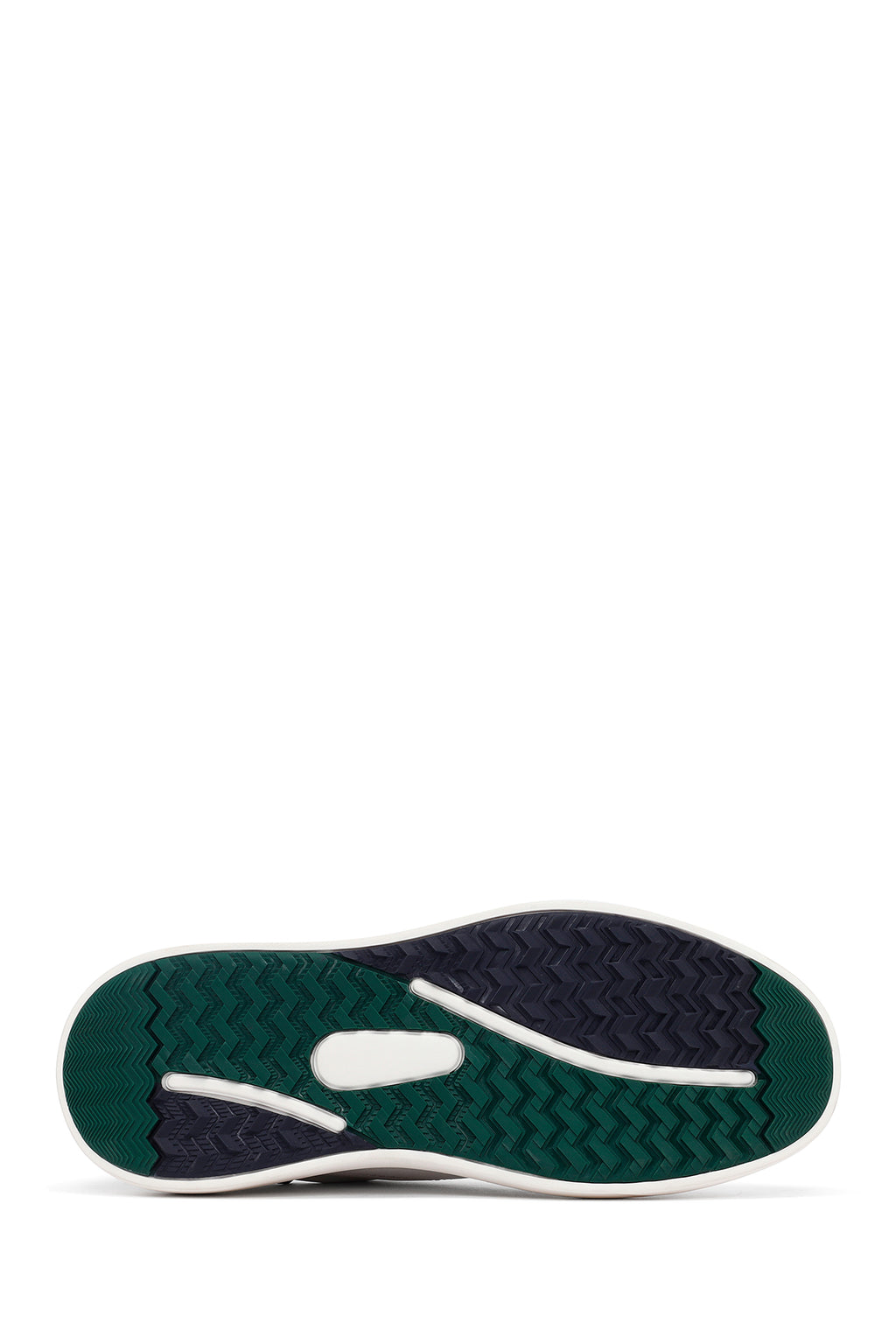 Erkek Beyaz Bağcıklı Kalın Tabanlı Deri Sneaker
