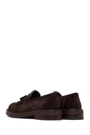 Woman Brown Tasselled Suede Loafer | Derimod