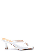 Women's Casual Heeled Leather Slippers | Derimod