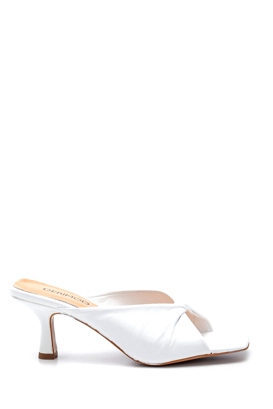 Women's Casual Heeled Leather Slippers 21SFD162118 | Derimod