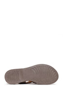 Woman Mink Ankle Buckle Suede Sandal | Derimod