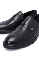 Male Black Leather Classic Loafer | Derimod
