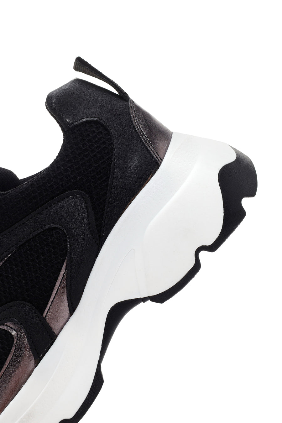 Women's Black Thick Soled Sneaker