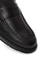 Erkek Siyah Deri Casual Loafer | Derimod
