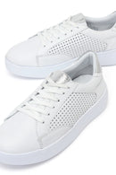 Kadın Beyaz Bağcıklı Deri Sneaker | Derimod