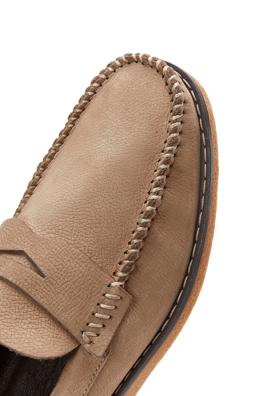 Erkek Bej Deri Casual Loafer